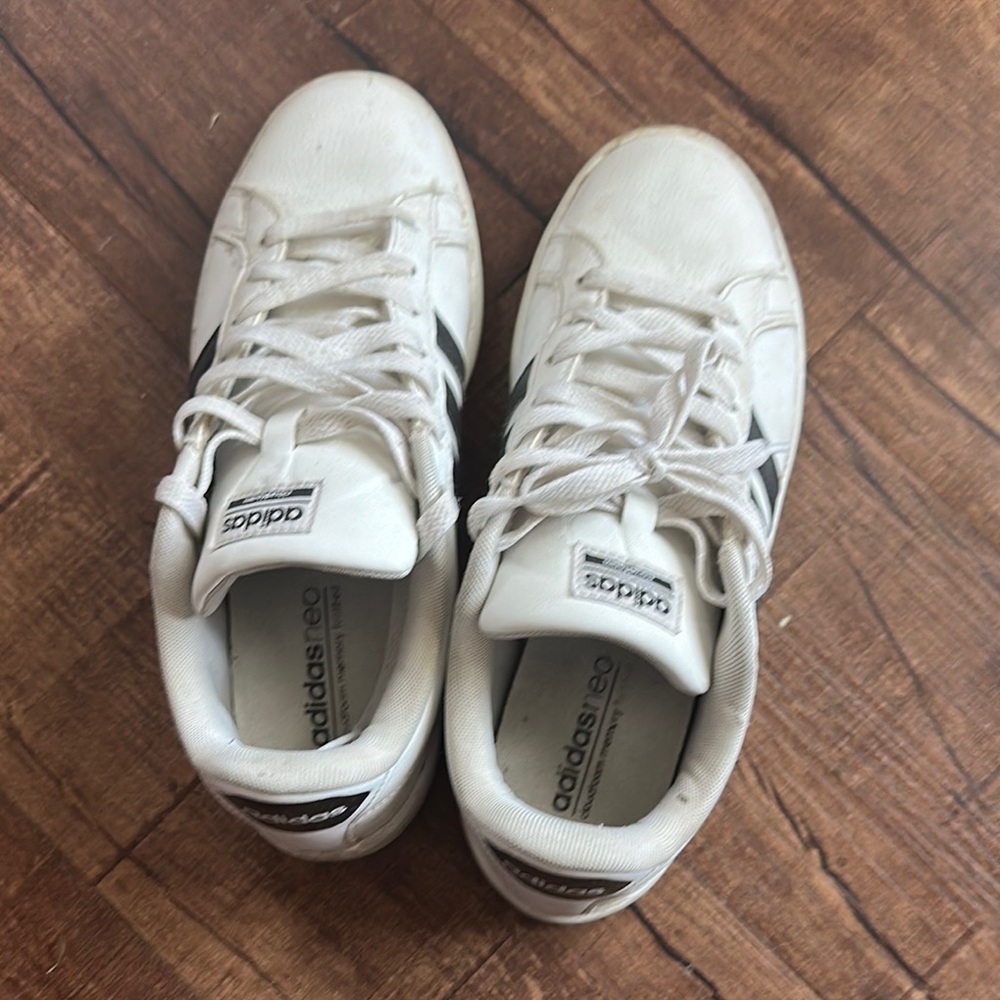 Adidas White and Black Low-Top Sneakers